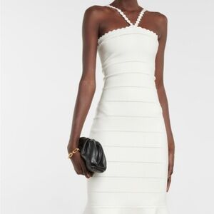 Victoria Beckham White Midi Dress